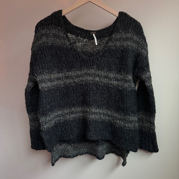 🎄Free People Linus Striped Pullover Sweater - Picture 1 of 10